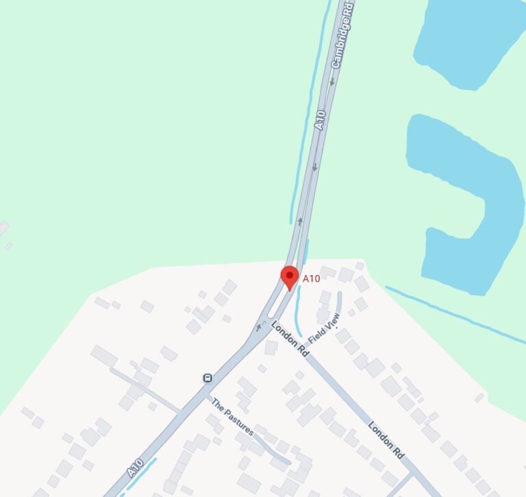 A10 near Chittering Cambridge